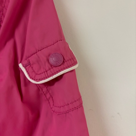 Kids GAP pink lined rain jacket girls size large - Picture 6 of 9